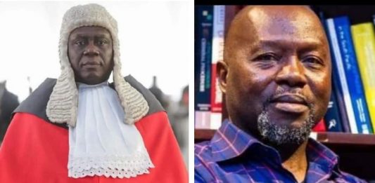 Chief Justice Kwasi Anin-Yeboah and Dr. Dominic Ayine